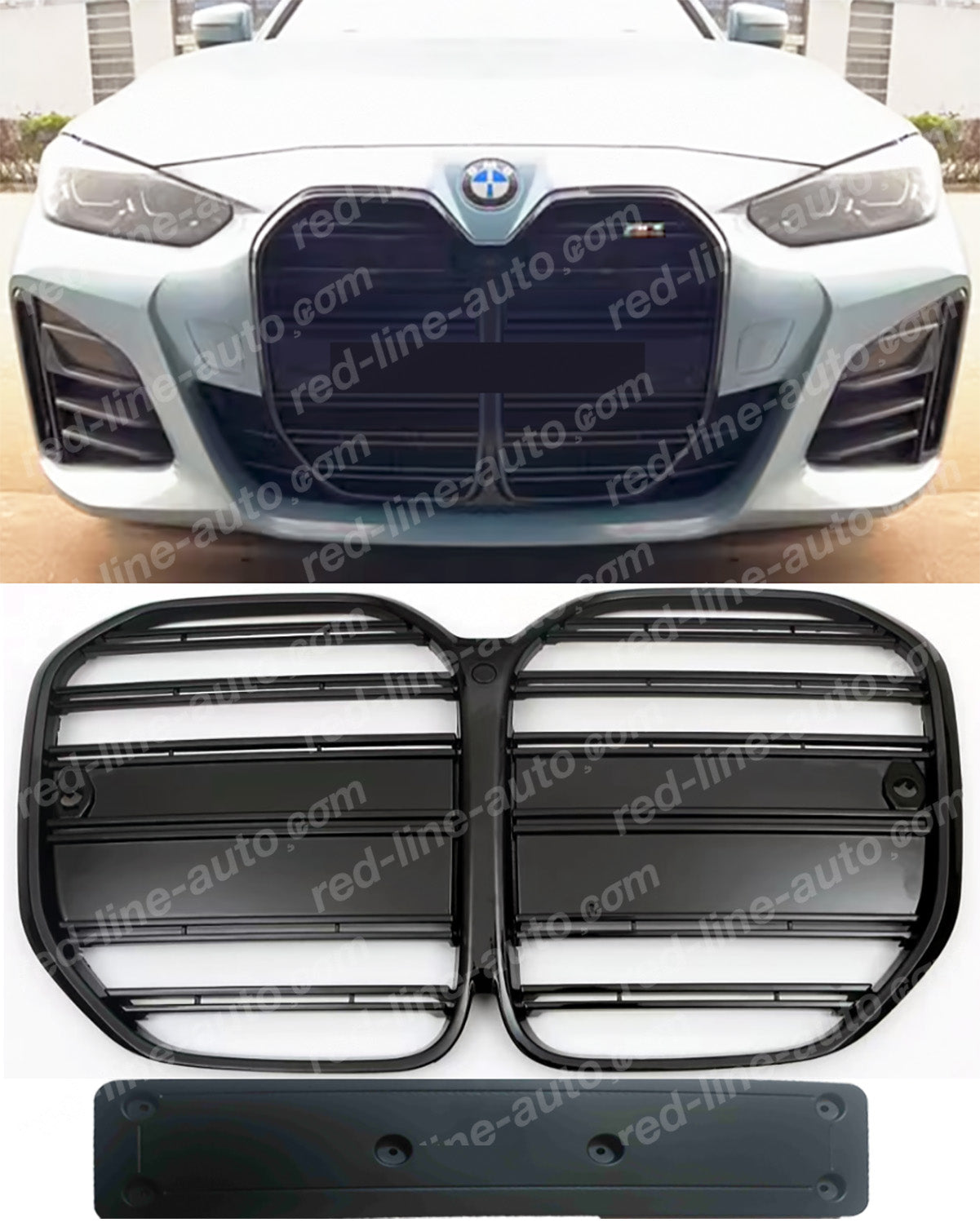 BMW G22 4 Series Coupe G23 Convertible G26 Gran M Performance Grille, Full Gloss Black