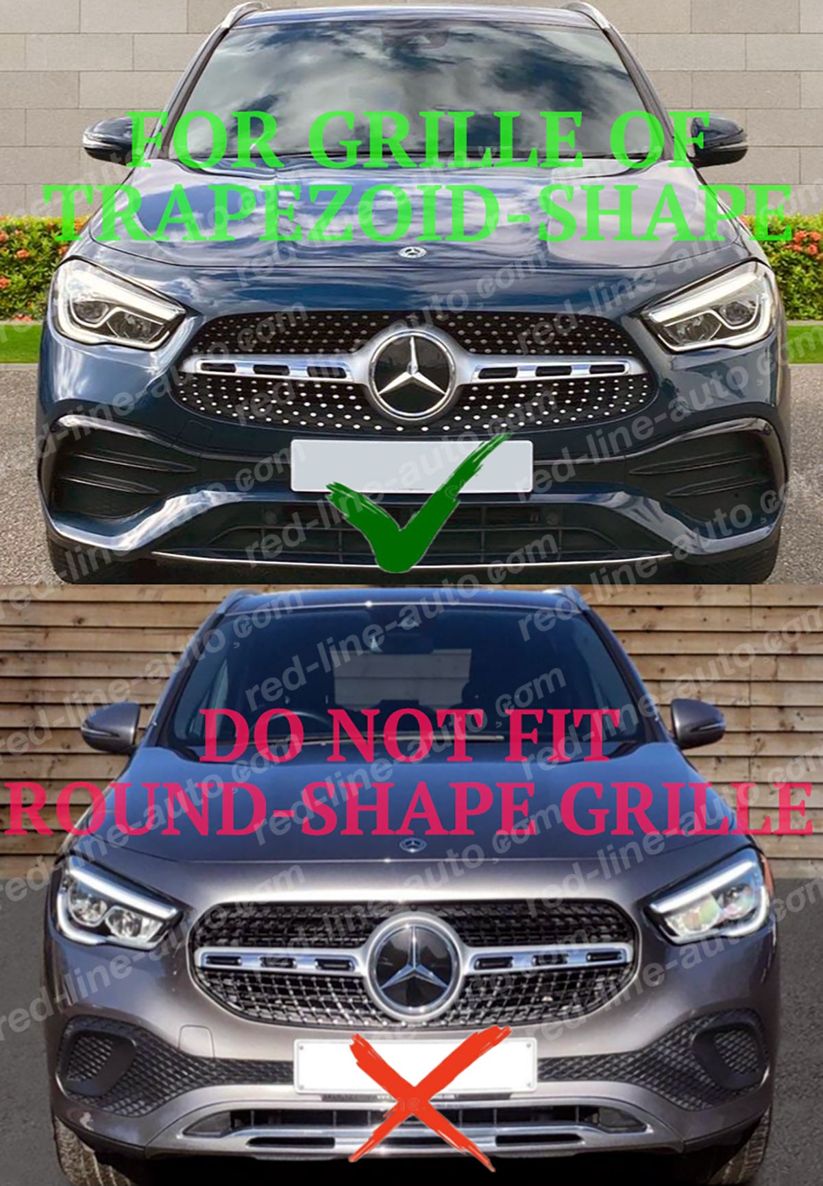 2020+ Mercedes H247 GLA-Class SUV GT Black Grille, Chrome Panamericana, AMG Bumper