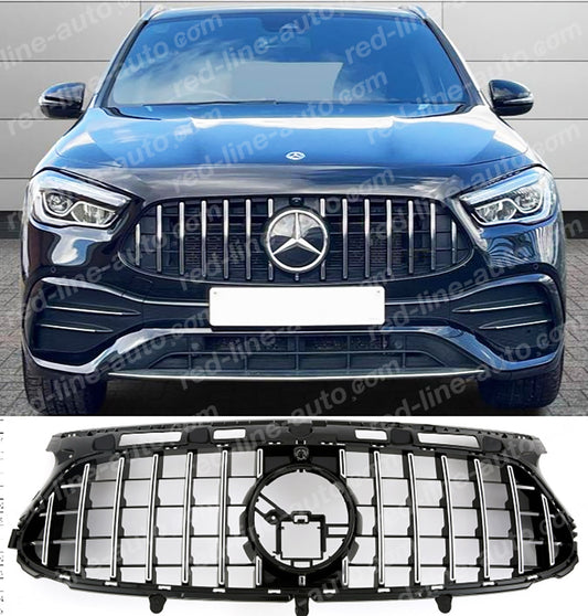 2020+ Mercedes H247 GLA-Class SUV GT Black Grille, Chrome Panamericana, AMG Bumper