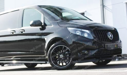 Pre-Facelift Mercedes W447 VITO AMG GT Grille, Full Gloss Black Panamericana