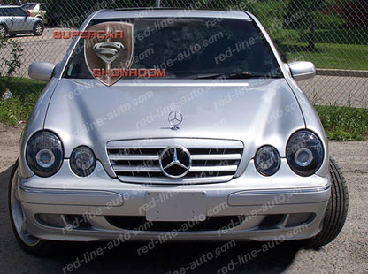 Facelift Mercedes W210 E-Class Saloon S210 Estate AMG Sport Grille with Star, Full Chrome Blades