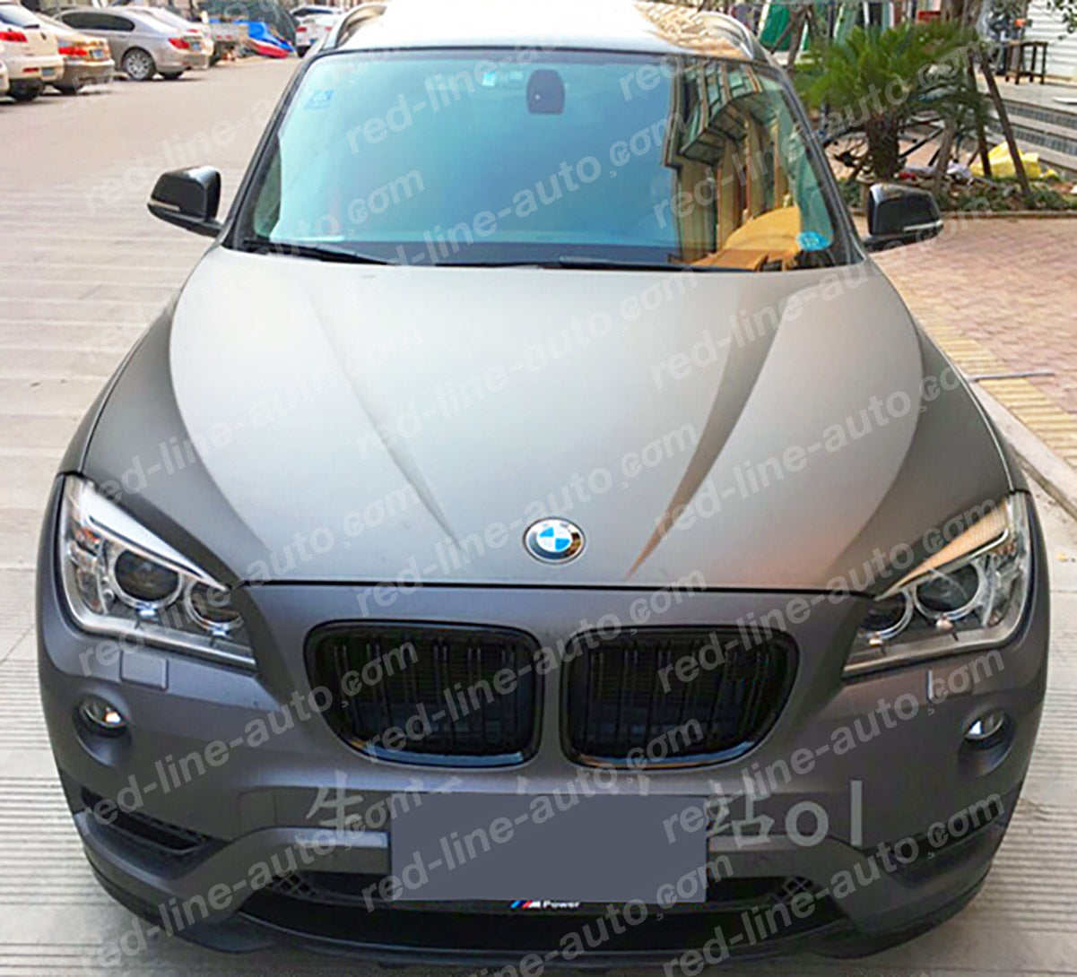 BMW E84 X1 SUV M-Performance Front Grille, Full Gloss Black Double-Slat