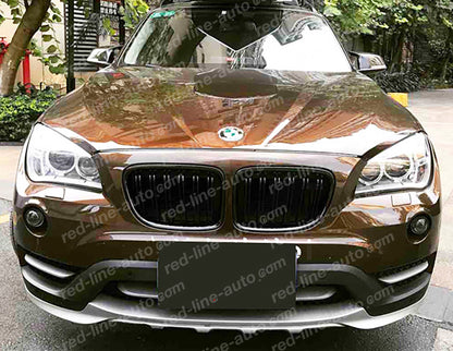 BMW E84 X1 SUV M-Performance Front Grille, Full Gloss Black Double-Slat