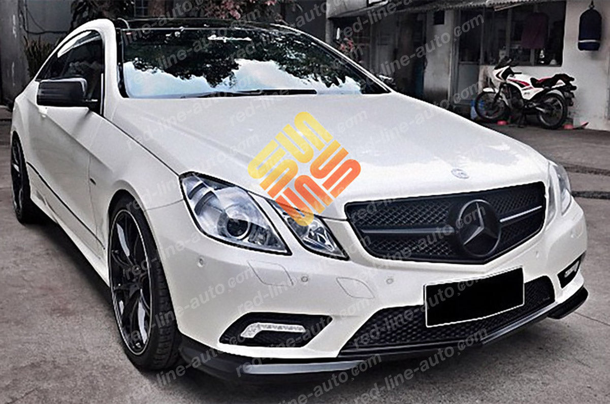 Pre-facelift Mercedes W207 E-Class Coupe C207 Convertible A207 AMG Single-fin Grille, Full Matte Black