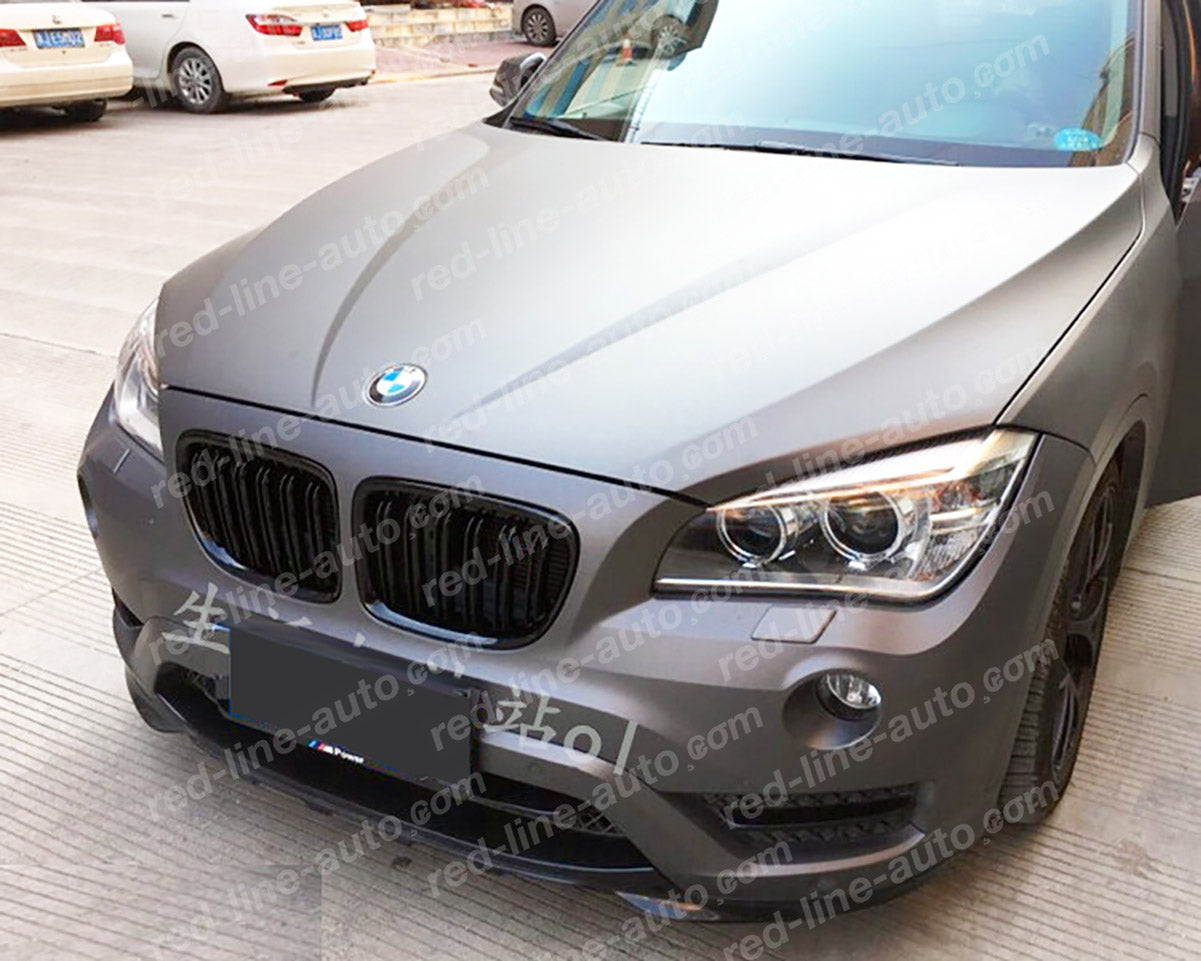 BMW E84 X1 SUV M-Performance Front Grille, Full Gloss Black Double-Slat