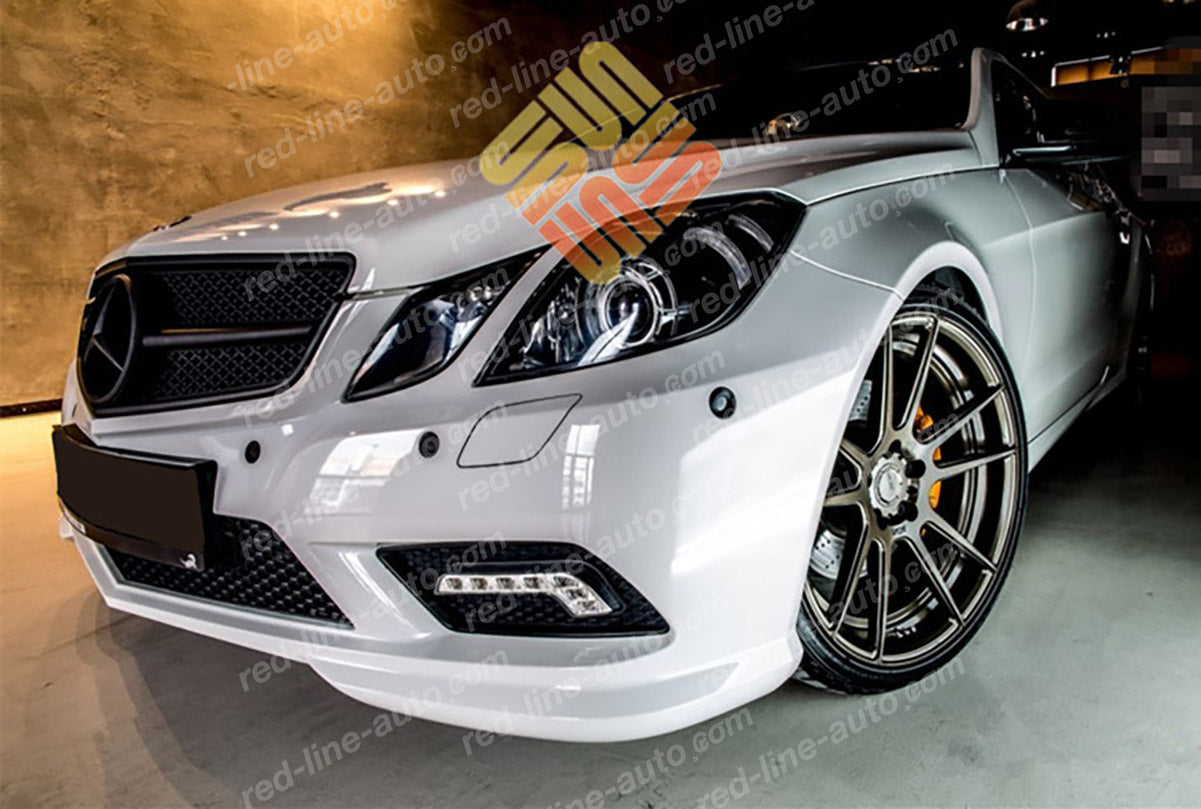 Pre-facelift Mercedes W207 E-Class Coupe C207 Convertible A207 AMG Single-fin Grille, Full Matte Black