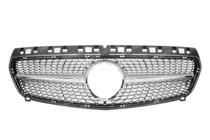 Pre-facelift Mercedes W176 A-Class Hatchback AMG A45 Diamond Front Grille, Iridium Silver