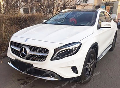 Pre-facelift Mercedes X156 GLA SUV Iridium Silver AMG GLA45 Front Grille, Chrome Diamond