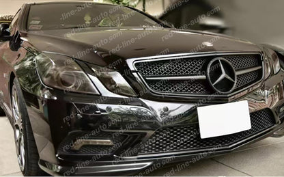 Pre-facelift Mercedes W207 E-Class Coupe C207 Convertible A207 AMG Single-bar Grille, Full Gloss Black