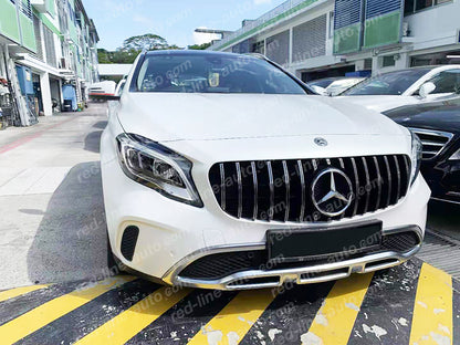 Facelift Mercedes X156 GLA SUV Black AMG GT Front Grille, Chrome Panamericana GLA200 GLA180