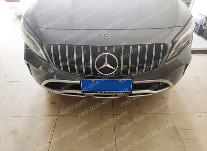 Facelift Mercedes X156 GLA SUV Black AMG GT Front Grille, Chrome Panamericana GLA200 GLA180