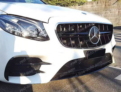 Pre-facelift Mercedes W213 E-Class Saloon S213 Estate AMG Grille E63S look, Gloss Black