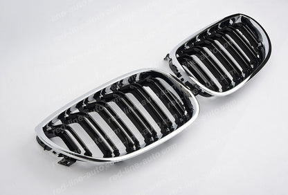 BMW 5 Series E60 Saloon E61 Estate M-Power Grille,  Black Twin-Bar with Chrome Rim