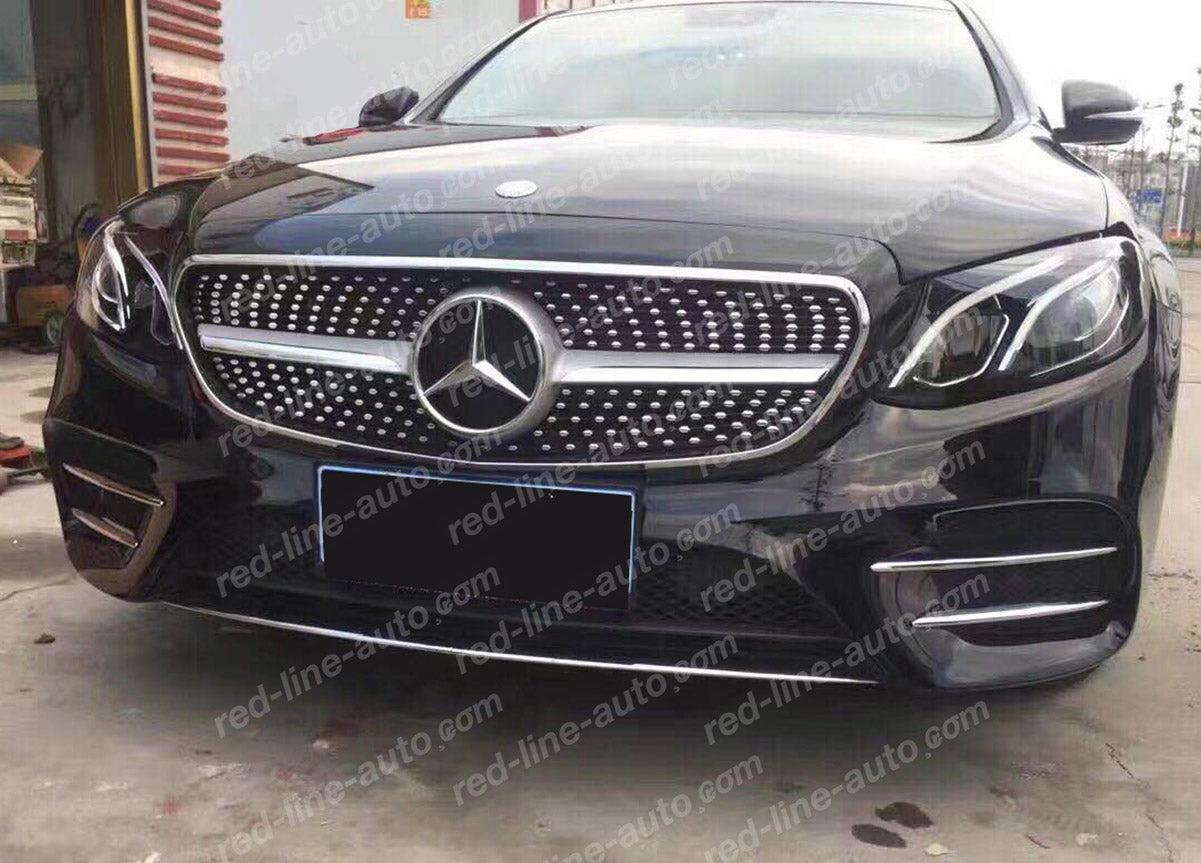 Pre-facelift Mercedes C238 E-Class Coupe A238 Cabriolet E43 E53 Silver AMG Grille, Chrome Diamond