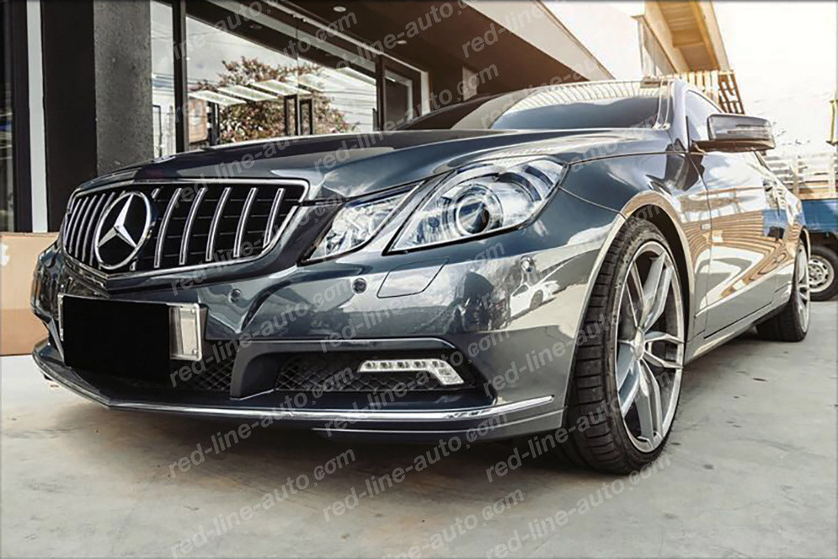 Pre-facelift Mercedes W207 E-Class Coupe C207 Convertible A207 Black AMG GT Grille, Chrome Panamericana