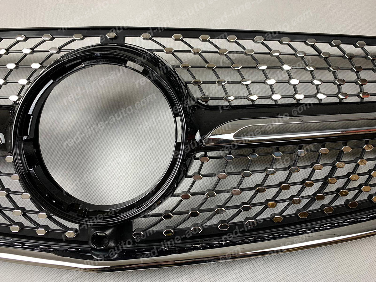 Pre-facelift Mercedes W447 V-Class MPV VIANO Black AMG Front Grille, Chrome Diamond