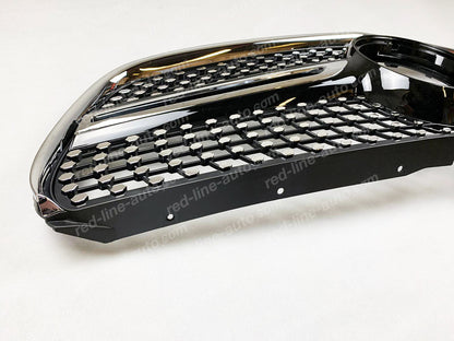 Pre-facelift Mercedes W447 V-Class MPV VIANO Black AMG Front Grille, Chrome Diamond