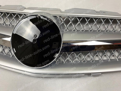 Pre-Facelift Mercedes R230 SL-Class Roadster AMG Grille, Iridium Silver Singe-fin