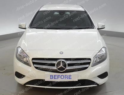 Pre-facelift Mercedes W176 A-Class Hatchback AMG Black A45 Front Grille, Chrome Diamond