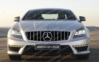 Pre-facelift Mercedes W218 CLS Coupe C218 Shooting Brake X218 AMG Black GT Grille, Chrome Panamericana