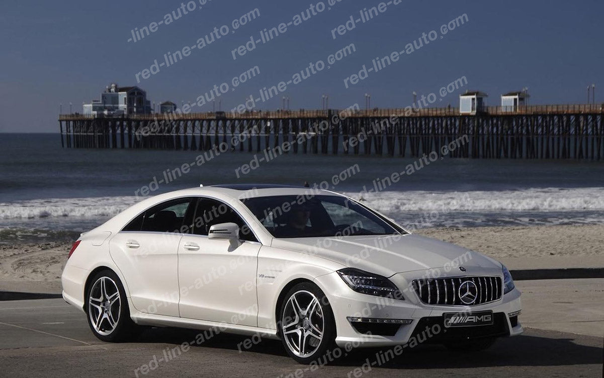 Pre-facelift Mercedes W218 CLS Coupe C218 Shooting Brake X218 AMG Black GT Grille, Chrome Panamericana