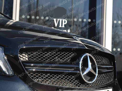 Pre-Facelift Mercedes W176 A-Class Hatchback AMG A45 Grille, Single-fin Full Gloss Black