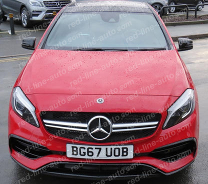 Pre-facelift Mercedes W176 A-Class Hatchback AMG A45 Grille, Matte Chrome Single-bar