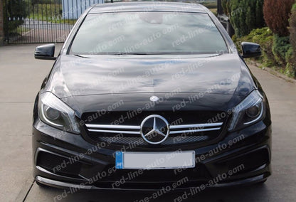 Pre-facelift Mercedes W176 A-Class Hatchback AMG A45 Grille, Matte Chrome Single-bar