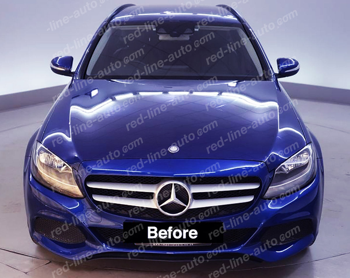 Pre-Facelift Mercedes W205 C-Class Saloon S205 Estate C205 Coupe A205 Convertible Black AMG Grille, Chrome Diamond No-Camera