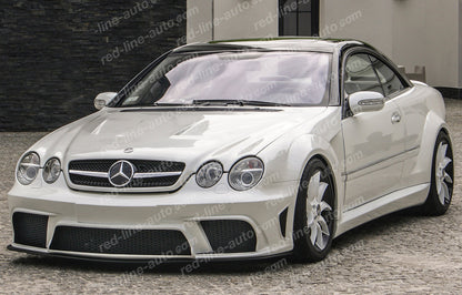 Mercedes W215 CL-Class C215 Coupe Black AMG Front Grille with STAR, Chrome Single-fin