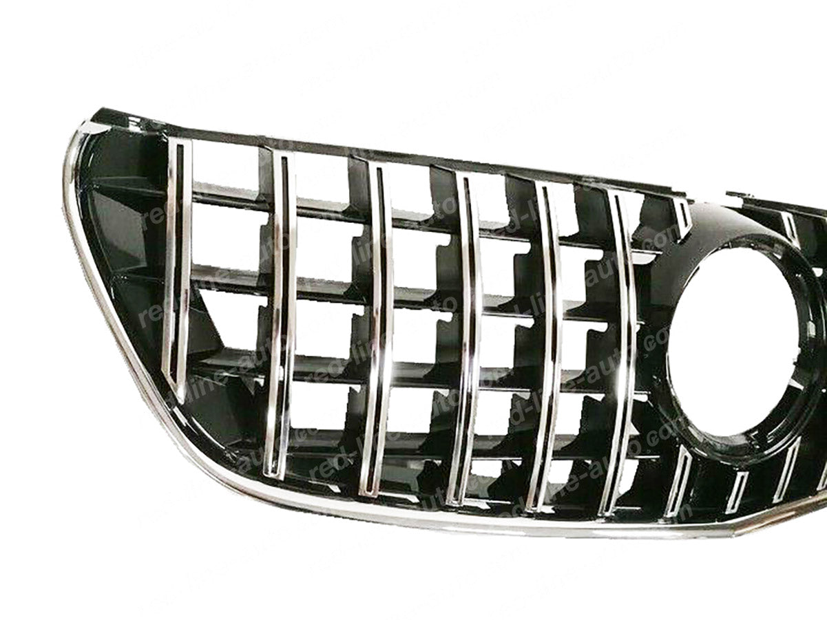 Pre-facelift Mercedes W447 V-Class MPV VIANO Black AMG GT Front Grille, Chrome Panamericana