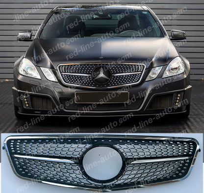 Pre-facelift Mercedes W212 E-Class Saloon S212 Estate AMG Front Grille with Star, Black Diamond