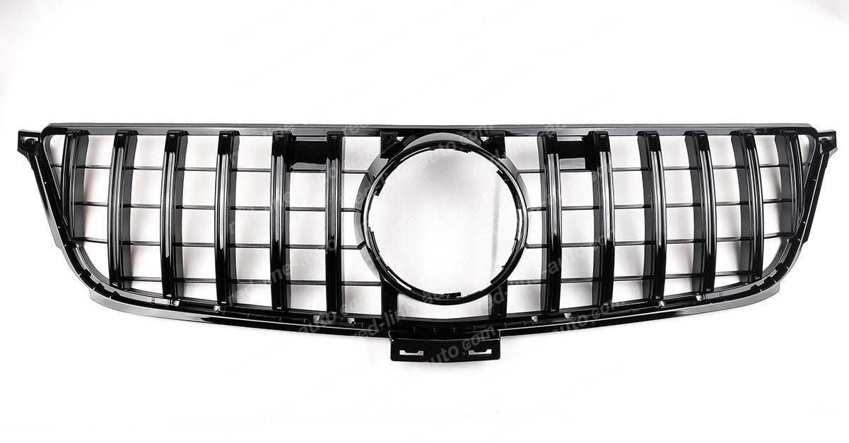 Mercedes W166 M-Class SUV AMG ML 63 GT Front Grille, Full Gloss Black Panamericana