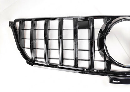 Mercedes W166 M-Class SUV AMG ML 63 GT Front Grille, Full Gloss Black Panamericana